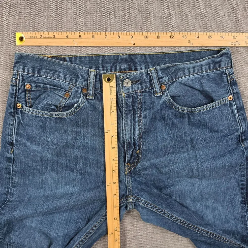 Levi's 514 Straight Leg Jeans Men's 34x30 Medium Wash Blue Denim Western 2000s